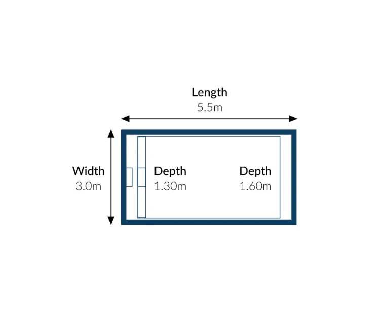 5.5x3.0m Avanti Pool Diagram