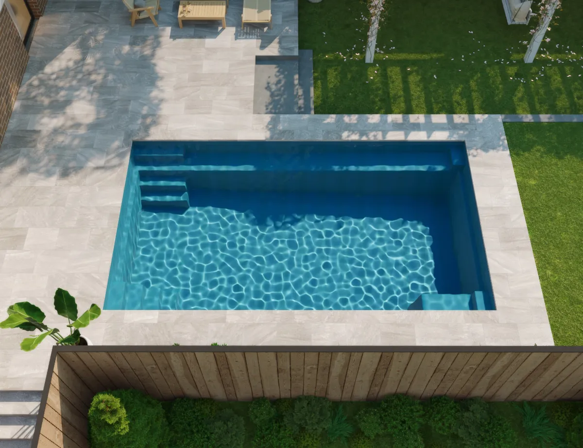 De Luxe fibreglass pool design
