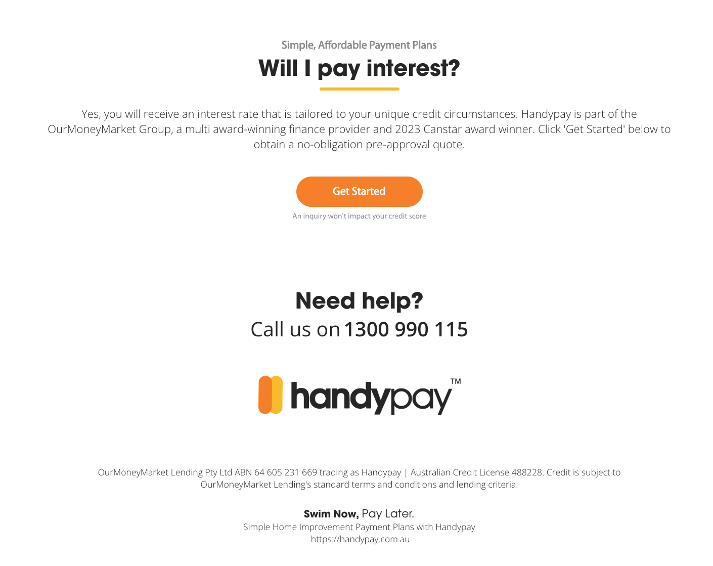 Will I pay interest - Handypay Payment Information