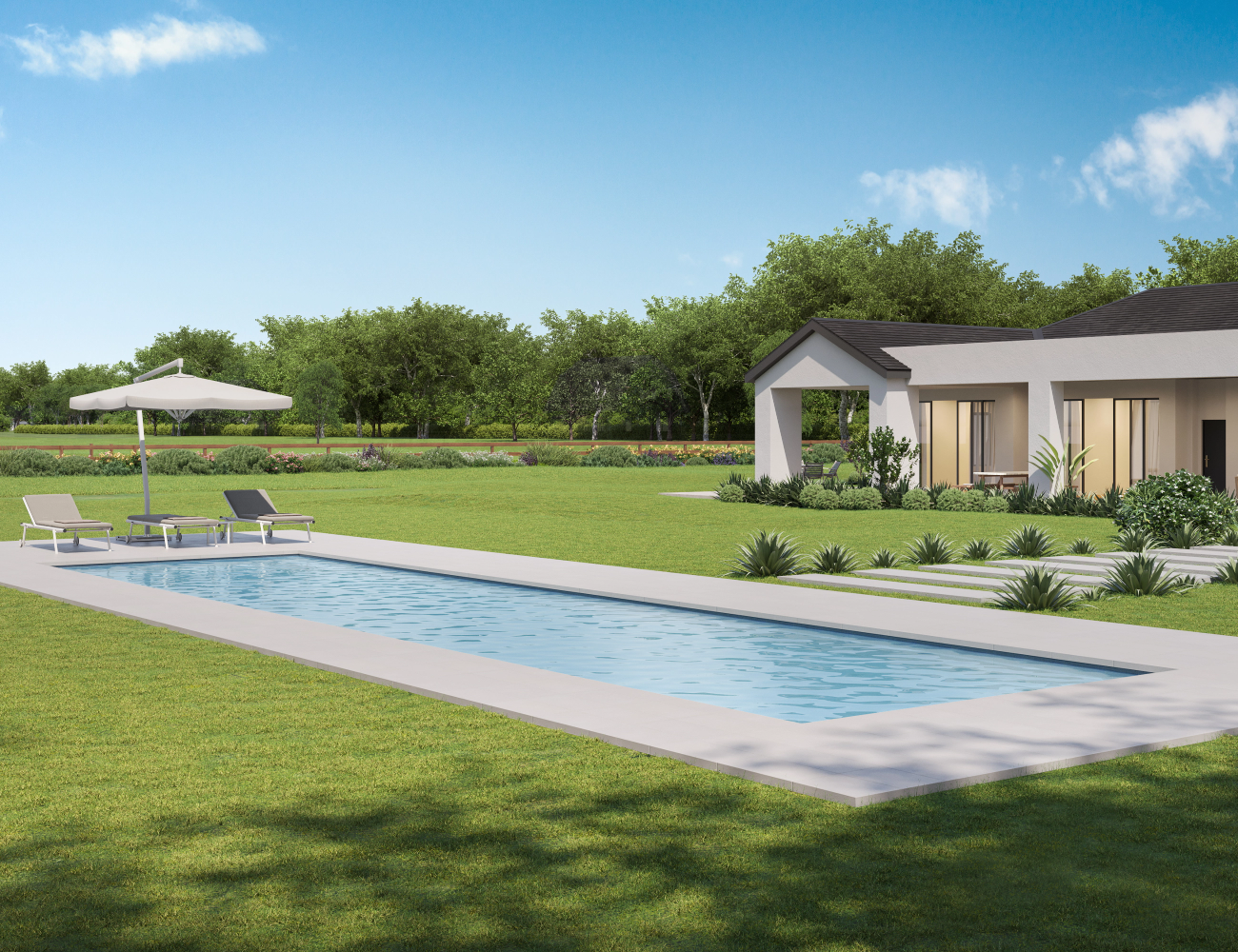 Narrow lap pool design South Coast NSW by Integrity Pools